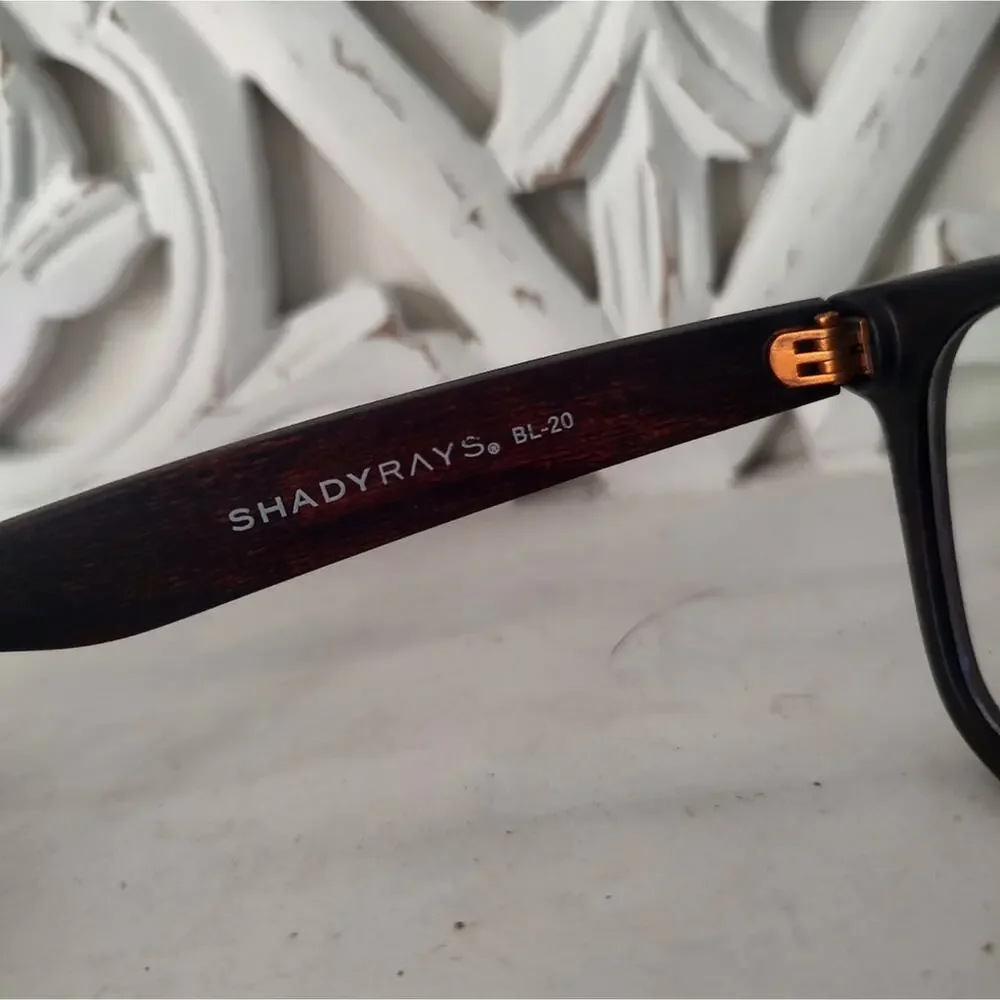 SHADYRAYS Classic Timber in Deep Timber Wood Grain Blue Light Glasses